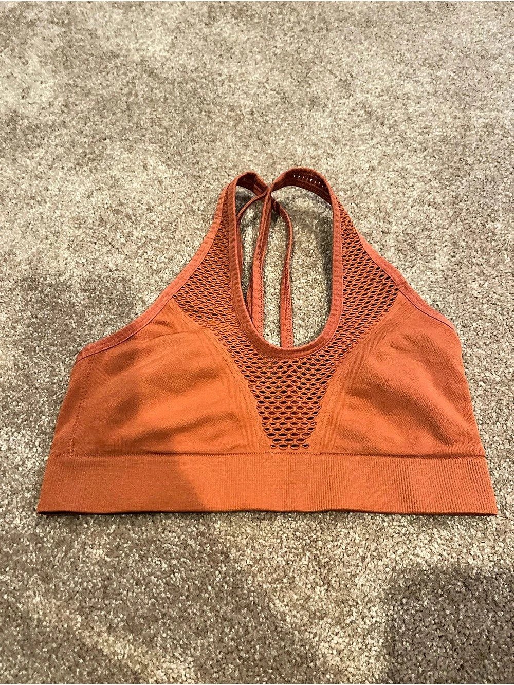Victoria's Secret Sport Racerback Sports Bra in Orange Size Medium